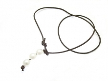 Zestaw DIY - Naszyjnik Rzemień z Perełkami