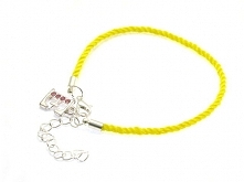 Baza Bransolety Pleciona Żółta 20cm 1szt