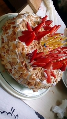 Homemade birthday cake