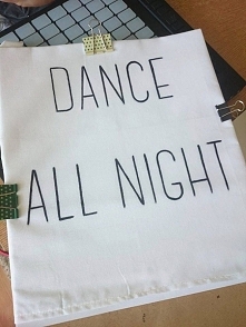 .. sleep all day! :D 
Poszewka na poduszkę malowana specjalnymi farbami do tkanin :)