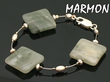 Bransoletka Jaspis Mszysty w Srebrze