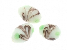 Koraliki Szkło Lampwork Oliwka Ametystowy