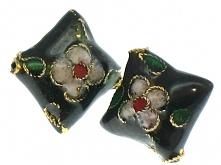 Koraliki Cloisonne Gwiazdka Czarna