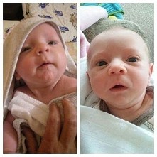 Po prawej moja córcia Lilianka, po lewej mój brat Jakub (obecnie 7lat). Czy Wy również widzicie podobieństwo?