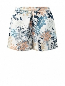 -40% White Satin Printed Skort New Look