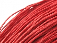 Sznurek Bawełniany Woskowany do Shamballa Czerwony