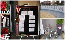 ślub dekoracja sali tablica