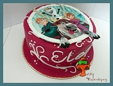 Malowany i wycinany tort dl...