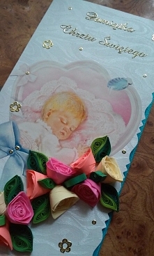 Pamiątka Chrztu Świętego - Kartka w pudełeczku