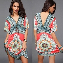 Bohemian Style Floral Print...