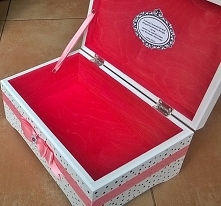 Prezent komunijny dla dziewczynki. Kuferek na komunie.