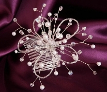 Ślubne ozdoby do włosów z a...