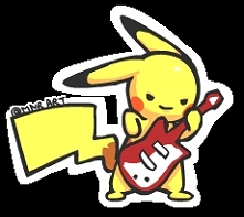Pikachu- Rocking Out by mnrART z DA