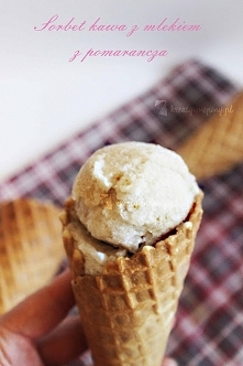 Sorbet kawa z mlekiem z pom...