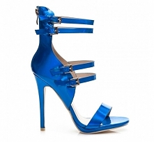 NIEBIESKIE SANDAŁY . SANDAŁY NA OBCASIE - sklep z butami  eleganckimi -styloweobcasy.pl