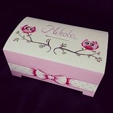 sowia skarbonka, ręcznie ma...