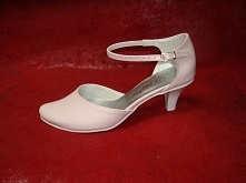 Róż pudrowy,eko skórka,wewnatrz skóra,obcas 5 cm