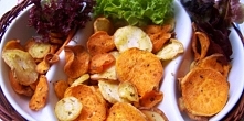 Dietetycznie czyli chipsy z batata, marchewki i pietruszki