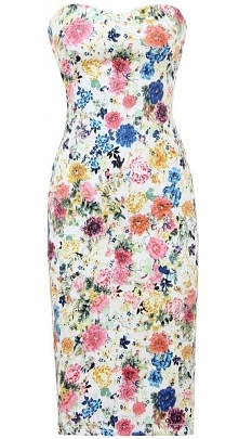 GORSETOWA SUKIENKA W KWIATKI BODYCON FLORAL PRINT