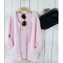 Pikowana bluza pastelowy róż - 44,99zł - klik w zdjęcie