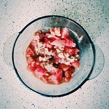 Dziś owsianka z arbuzem <3  Mniami *-*