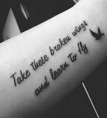 Take these broken wings and...
