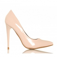 CZÓŁENKA BEŻOWE LAKIEROWANA KLASYKA SZPIC