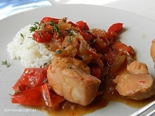 Słodko- pikantna potrawka z indyka