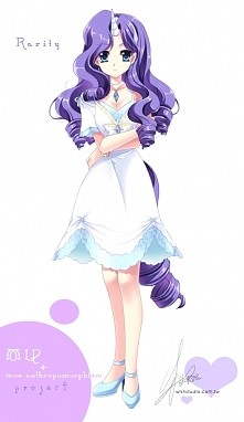 MLP Rarity - forma humanoidalna w stylu anime