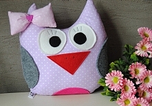 Podusia do przytulania. Sowa. Rękodzieło