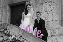 sznurkowe litery do sesji zdjęciowych