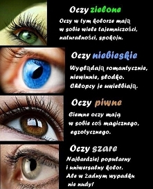 A wy jaki macie kolor oczu ?
Pochwalcie się w komentarzach :*
