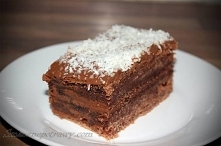 Ciasto przekładane kremem nutellą