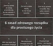 6 zasad zdrowego rozsądku