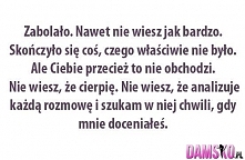 zabolało znowu