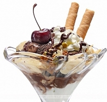 Deser lodowy z gruszką