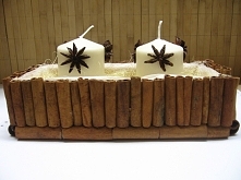 cynamonowy świecznik