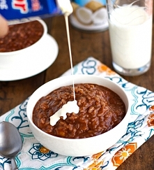 Champorado - Chocolate coconut sticky rice / Ryż Czekoladowo-Kokosowy