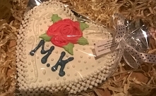 Maxi ciastko ślubne z życzeniami.....
