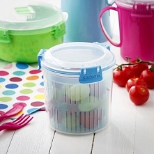 Pojemnik na owoce plastikowy SISTEMA ACCENTS KLIP IT BLUE 0,7 l