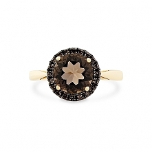 Czy to nie gwiazda dzisiejszego dnia? Jak Wam się podoba połączenie kwarcu dymnego z czarnymi diamentami i złotem?