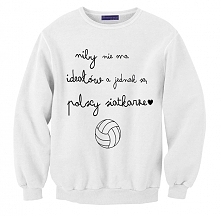 SHOCK.COM.PL Modna bluza damska z napisami - blogerska bluza NIBY NIE MA IDEAŁÓW A JEDNAK SĄ POLSCY SIATKARZE - fajna bluza młodzieżowa dla fanek siatkówki