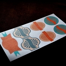 zestaw naklejek - retro labels