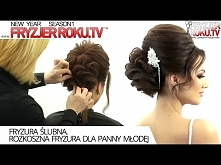 Fryzura ślubna. Rozkoszna fryzura dla Panny Młodej. FryzjerRoku.tv