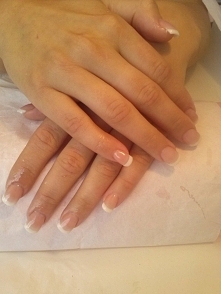 Paznokietki z kursu II Tym razem French na tipsie