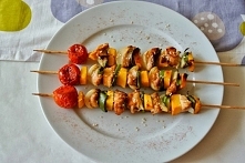 Szaszłyki z dyni i kurczaka