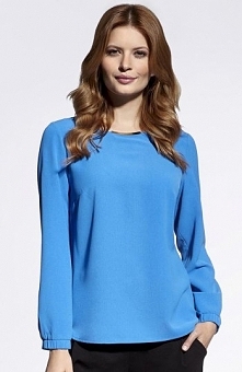 Enny 200034 bluzka Piękna bluzka, długi rękaw zakończony gumką, zwiewna i elastyczna tkanina