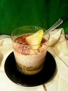 Mleczne risotto z flambirowanymi gruszkami w karmelu