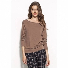 Bluzka damska długi rękaw mocca B53