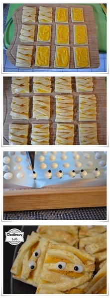 CIASTKA MUMIE NA HALLOWEEN - przepis i przewodnik krok po kroku po kliknięciu w zdjęcie